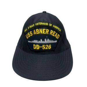 Vintage USS Abner Read DD-526 Hat Cap Navy Destroyer Black Snapback Military